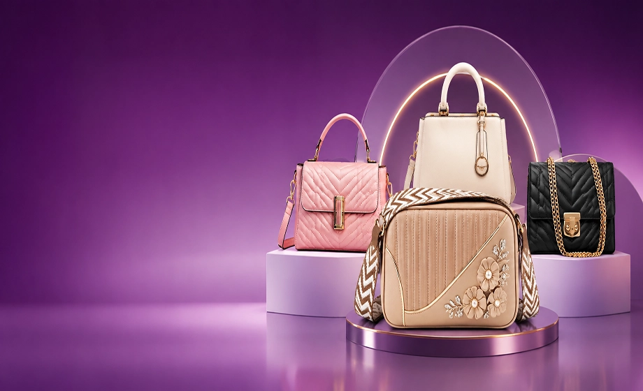 Women's bags collection featuring handbags and crossbody bags