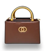 Dark Brown Women's Premium PU Sling Bag for Ladies – Front View