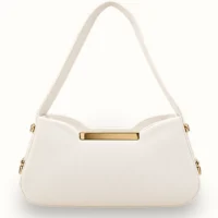 Stylish women's shoulder bag with gold detailing
