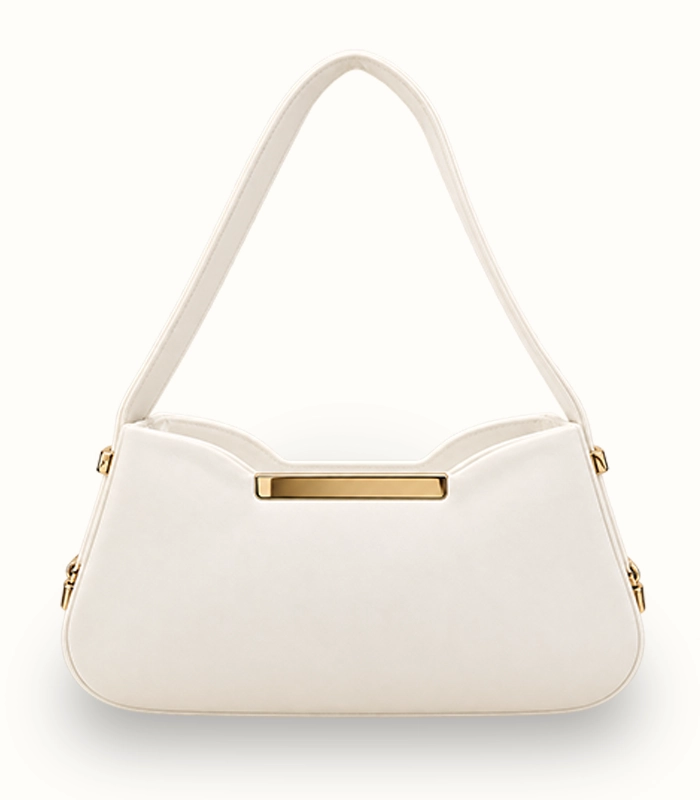Stylish women's shoulder bag with gold detailing
