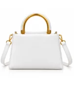 White Women's Premium PU Sling Bag for Ladies – Back View