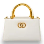White Women's Premium PU Sling Bag for Ladies – Front View with Adjustable Strap