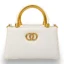 White Women's Premium PU Sling Bag for Ladies – Front View with Adjustable Strap